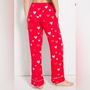 Soma NWT Lovely Heart RED Women's Pajama PANTS size xl